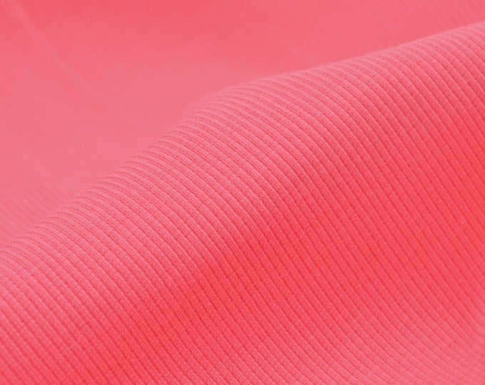 Fibre Mood Special n3, Lara, Bündchen, pink, rosa, neon - 50cm breit - Stoff matt, UNI