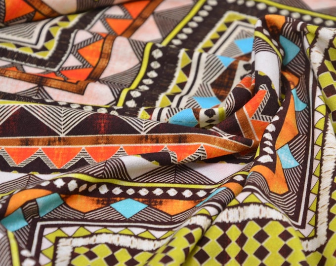 Viskose-Jersey, Ethno-Muster