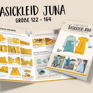 Basic dress Juna Kids (size 122 - 164), paper pattern by Lybstes