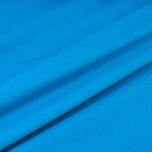 Gillo knitted fabric made of cotton in blue and turquoise by Hilco - 175 cm wide - matte melange fabric image 8