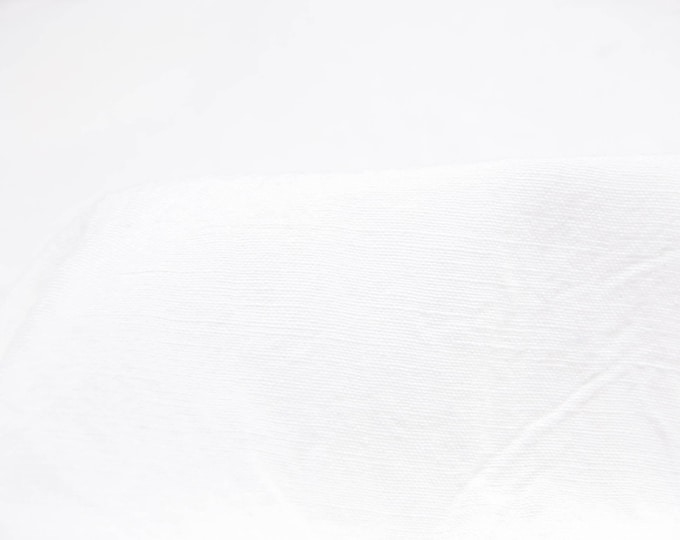 Leinenstoff Viskose uni weiß, gecrasht - 145cm breit - Stoff glatt UNI