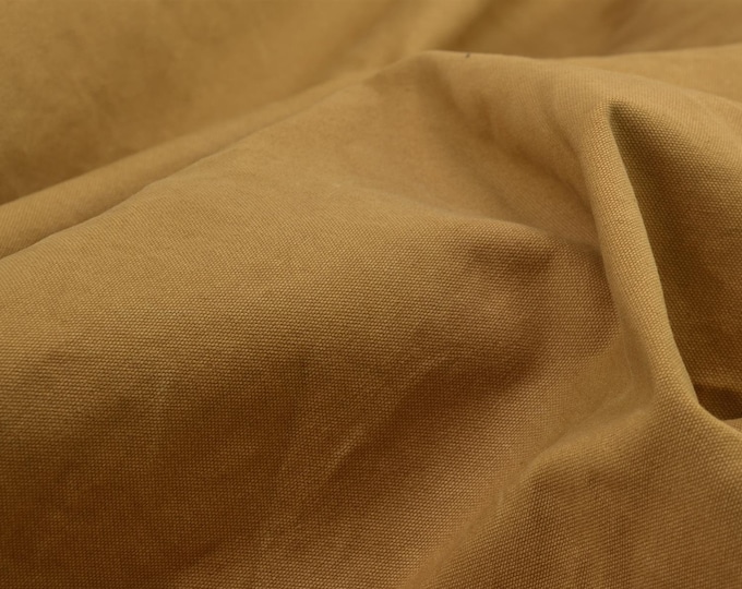 Canvas Heavy Washed Mustard, Gelb von Mind the Maker - 145cm breit - Stoff matt, UNI