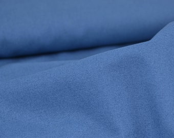 Cotton fabric, printed, solid blue, jeans blue, from Westfalenstoffe - 150 cm wide - smooth fabric, solid color