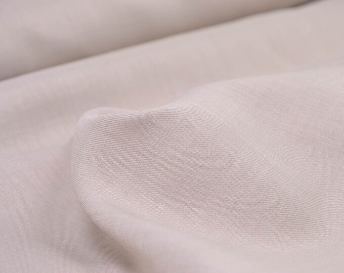 Hosenstoff Gabardine für Kostüme aus Italien in beige - 145cm breit - Stoff glatt UNI