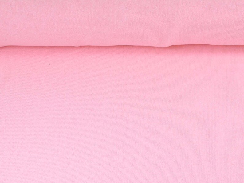 Tejido de punto rosa claro Gillo de algodón de Hilco - 175 cm de ancho - tejido de punto de color liso imagen 6