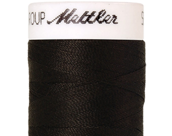 Seralon 200m col. 1050 (Ebony) Nähgarn von Amann Mettler - Hochwertiges Nähgarn für Näharbeiten - 200 Meter auf der Rolle – Farbe Ebony - Nä