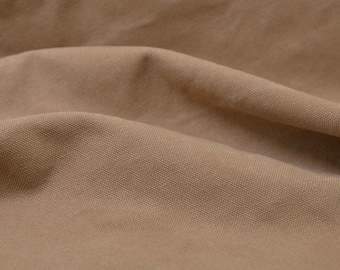 Canvas Heavy Washed Brown Khaki, beige by Mind the Maker - 145 cm wide - matte fabric, solid color
