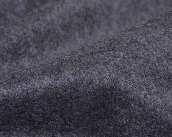 Decorative fabric, 1.4 mm felt, craft felt, embroidery felt, solid dark grey - 180 cm wide - fabric usable on both sides, solid color