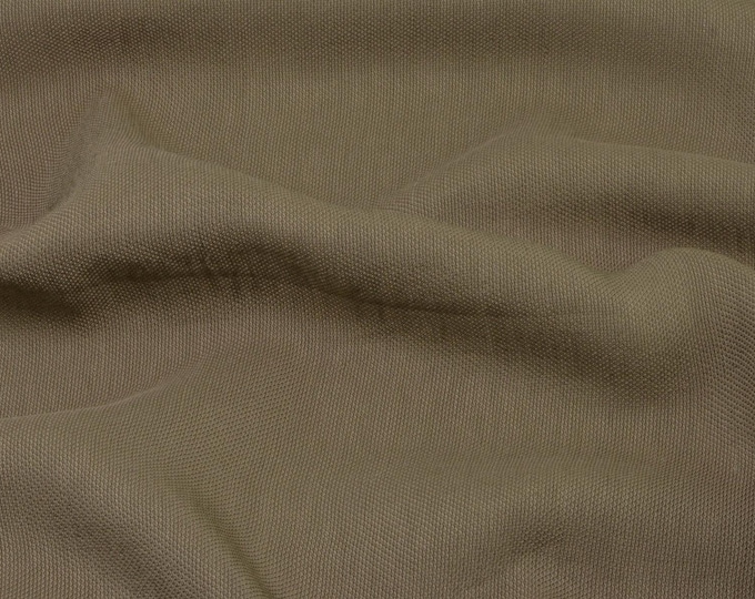 Leinenstoff mit Viskose in beige, glänzend - 150cm breit - Stoff glatt UNI