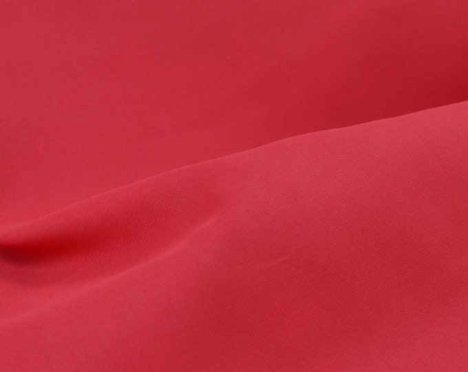 Blouse fabric batiste made of cotton in red, thin, smooth - 145 cm wide - fabric smooth, UNI