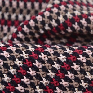 Knitted fabric glitter made of cotton, red, black, gold, beige - 140 cm wide - fabric knit, UNI