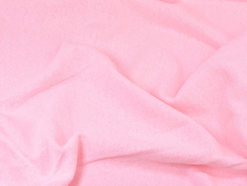 Tejido de punto rosa claro Gillo de algodón de Hilco - 175 cm de ancho - tejido de punto de color liso imagen 7