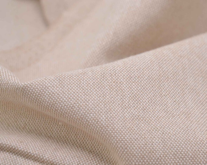 Decorative fabric Panama made of cotton in beige by Westfalenstoffe - 280 cm wide - fabric with a linen look, melange