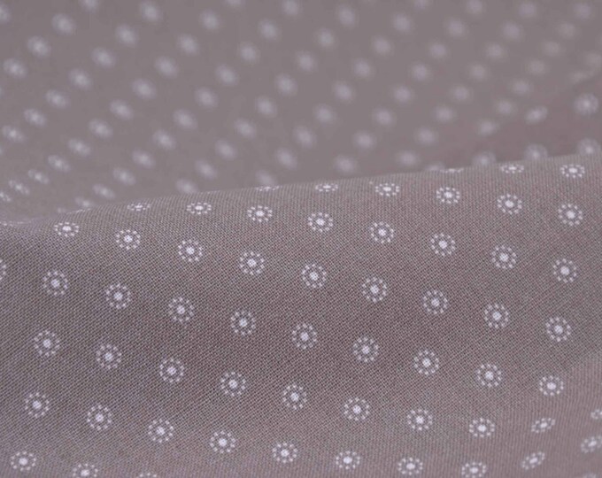 Baumwollstoff Druckstoff beige, Kreise, Punkte von Westfalenstoffe - 150cm breit - Stoff glatt, Punkte