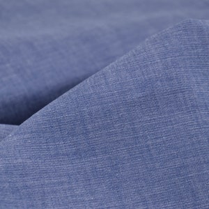 Blouse fabric denim blue cotton in jeans look - 150 cm wide - fabric matt UNI