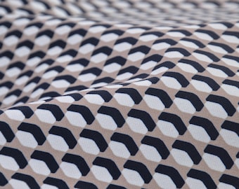 Abendmode Power-Stretch Stoff mit geometrischem Muster - 140cm breit - Stoff gemustert gemustert
