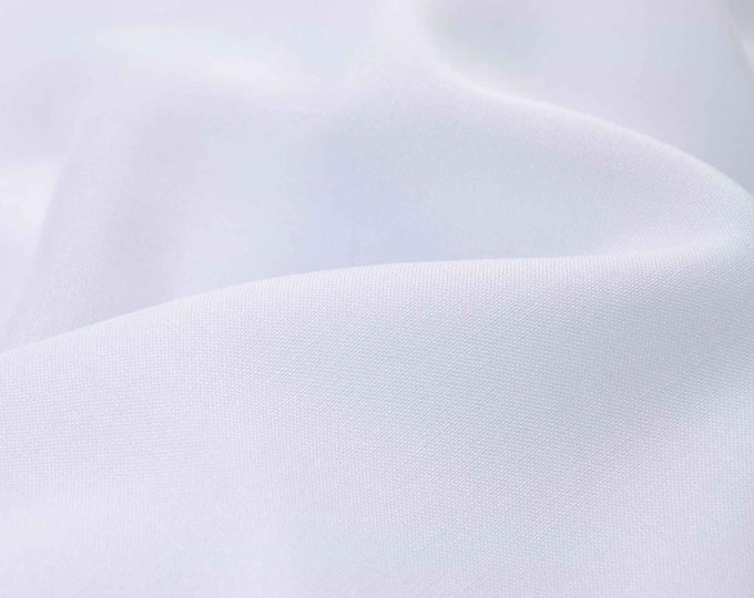 Blouse fabric plain, plain viscose in white by Katia Fabrics - 140 cm wide - smooth fabric, UNI