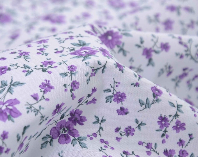 Baumwollstoff Westfalenstoffe Capri, weiß, Blumen, Patchwork - 150cm breit - Stoff gemustert, gemustert