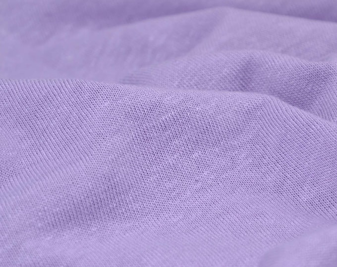 Linen jersey with viscose, thin and flowing, solid violet - 160 cm wide - matte fabric, solid color