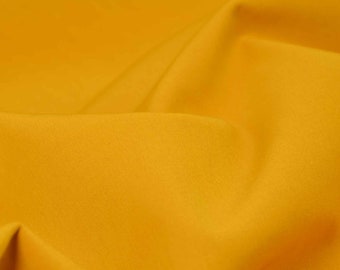 Softshell fabric with fleece backing, water-repellent, solid yellow - 145 cm wide - smooth fabric, solid color