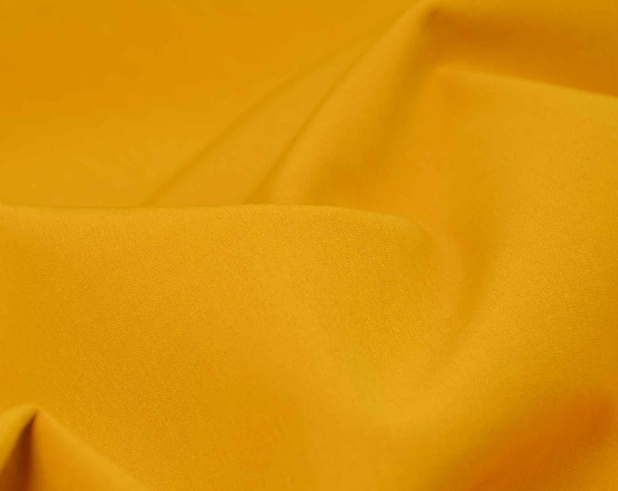 Softshell with fleece backing, water-repellent, plain yellow - 145 cm wide - smooth fabric, UNI
