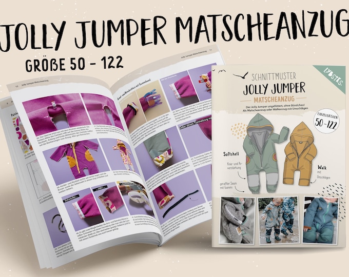 Jolly Jumper mud suit (size 50 - 122) paper pattern by Lybstes