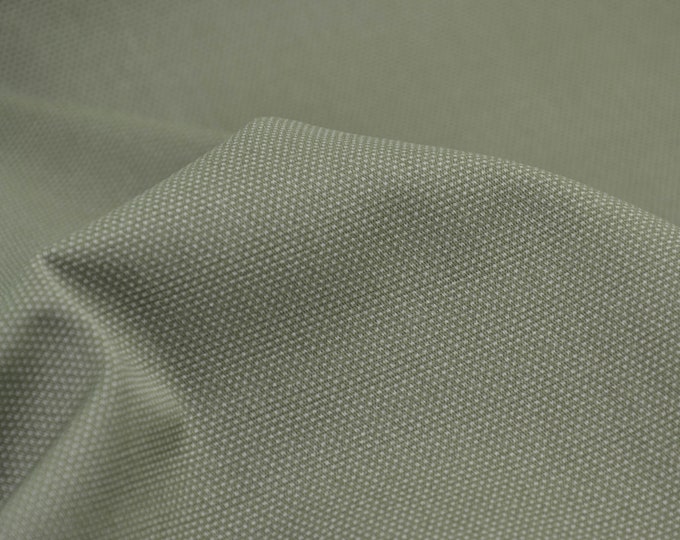 Organic cotton fabric in green - 155 cm wide - smooth melange fabric