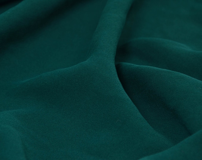Blouse fabric flowing green, petrol, blouses, dresses - 125 cm wide - fabric slightly shiny UNI