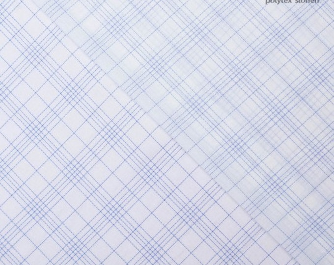 FIBRE MOOD, check, diamond, blue, cotton, batiste