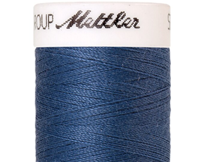 Seralon 200m col. 351 (Smoky Blue) Nähgarn von Amann Mettler - Hochwertiges Nähgarn für Näharbeiten - 200 Meter auf der Rolle – Farbe Smoky