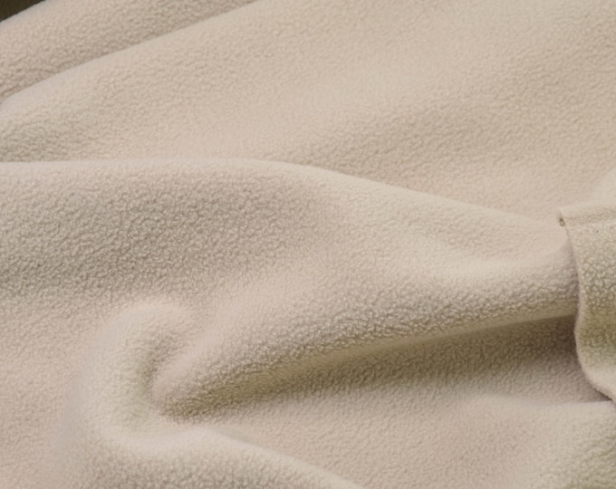 Fleece fabric anti-pilling plain beige - 150 cm wide - fabric matt UNI