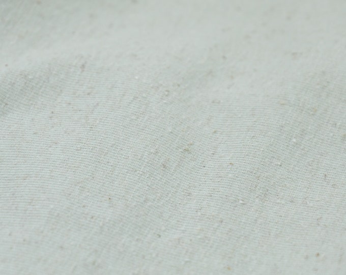 Jersey aus Baumwolle, Leinen meliert mint von Hilco - 145cm breit - Stoff meliert, UNI