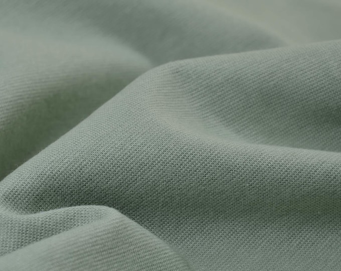 Cuff fabric, fine knit, tubular fabric made of cotton in mint - 100 cm wide - smooth fabric, UNI