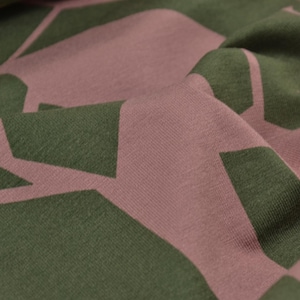 Jersey made of Ecovero viscose by Mind the Maker in old pink, green - 160 cm wide - fabric smooth geometric pattern