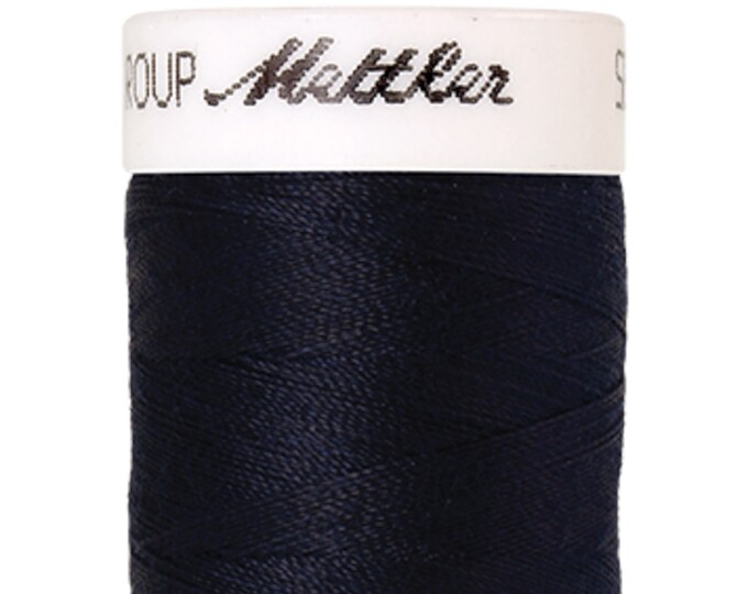 Seralon 200 m col. 827 (Dark Blue) sewing thread by Amann Mettler - High-quality sewing thread for sewing projects - 200 meters on the roll - color Dark B