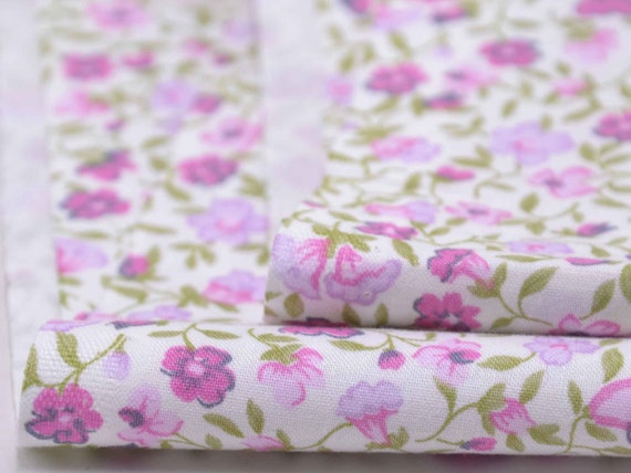 Cotton Fabric Renforcé Mille Fleurs, Floral Print by Westfalenstoffe - 150 Cm Wide - Smooth, Patterned Fabric