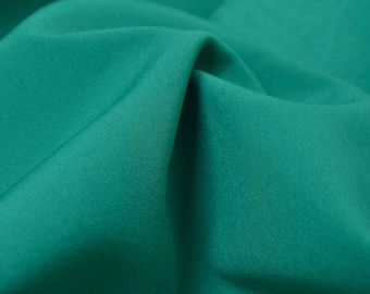 Softshell with fleece backing, water-repellent, plain green - 145 cm wide - smooth fabric, UNI