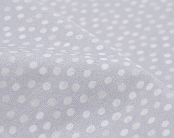 Kinderjersey Baby Dotti Punkte, hellgrau von Hilco aus Baumwolle - 150cm breit - Stoff matt, Punkte