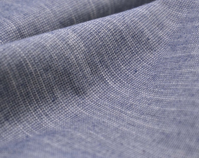 NEU! Baumwolle-Leinen-Mischung Stoff grau Leinenoptik meliert