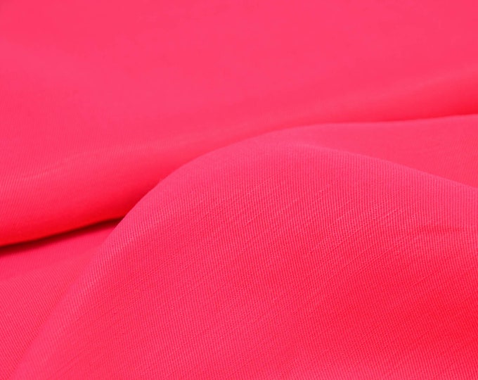 Leinenstoff mit Polyamid in pink, glänzend, fließend - 160cm breit - Stoff glatt UNI