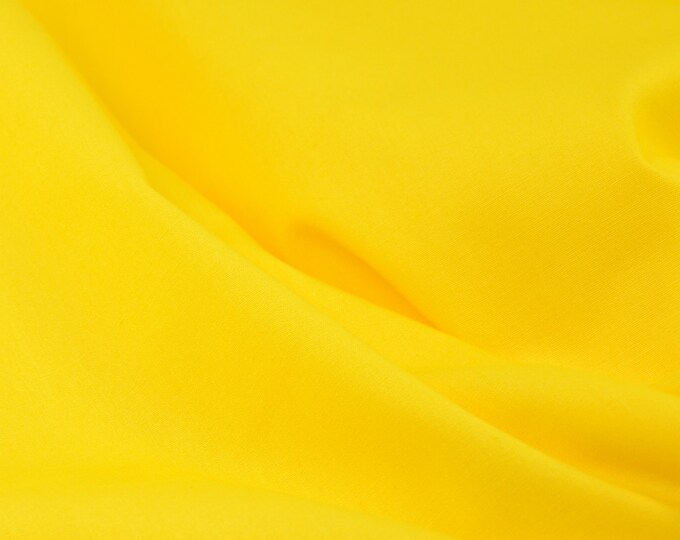 Fibre Mood Special n3, Odyna, Poplin plain yellow, Cotton - 145 cm wide - Fabric smooth, UNI