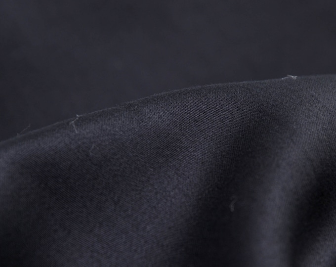 Blouse fabric batiste fine made of cotton in black plain - 145 cm wide - fabric smooth UNI
