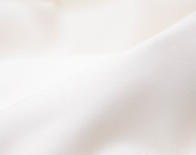 Jersey Bi-Stretch uni Doubleface weiß, creme - 130cm breit - Stoff glatt UNI