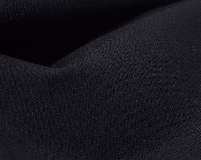 Jersey fabric, Romanit, made of viscose, firm, plain black - 145 cm wide - smooth fabric, UNI