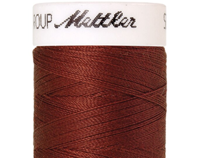 Seralon 200 m col. 1074 (Brick) sewing thread by Amann Mettler - High-quality sewing thread for sewing projects - 200 meters on a spool – Brick color - Sewing