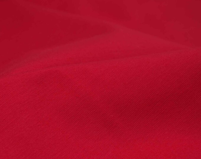 Solid red cotton jersey from Katia Fabrics - 145 cm wide - smooth fabric, solid color
