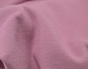 Cuff fabric fine rib Heike made of cotton in old pink - 100 cm wide - fabric smooth UNI