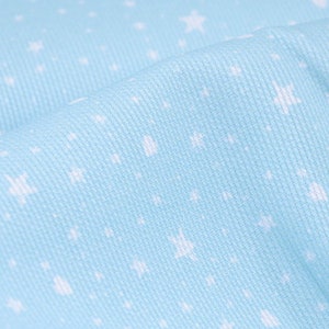 Cotton fabric decorative fabric light blue with stars made of cotton - 150 cm wide - fabric patterned patterned