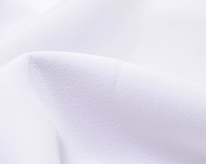 Hosenstoff weich fließend weiß uni Viskose - 130cm breit - Stoff glatt UNI