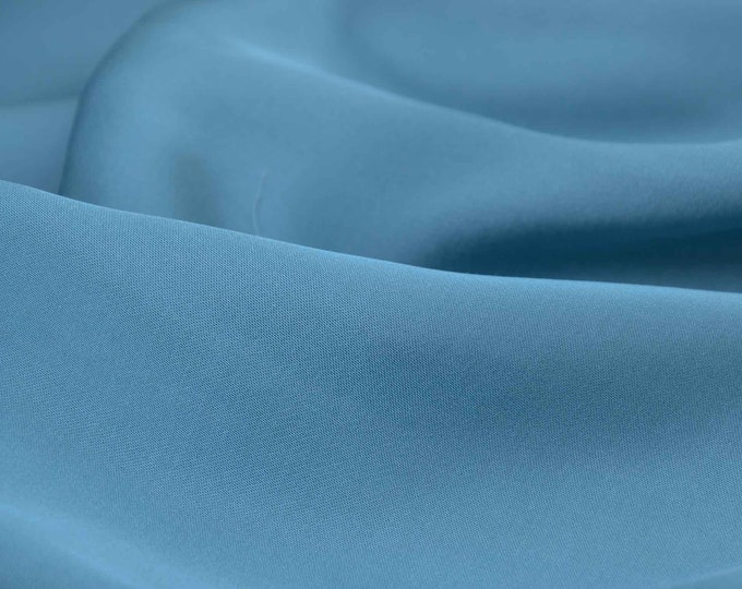Blouse fabric woven from viscose, solid petrol color - 145 cm wide - glossy fabric, solid color